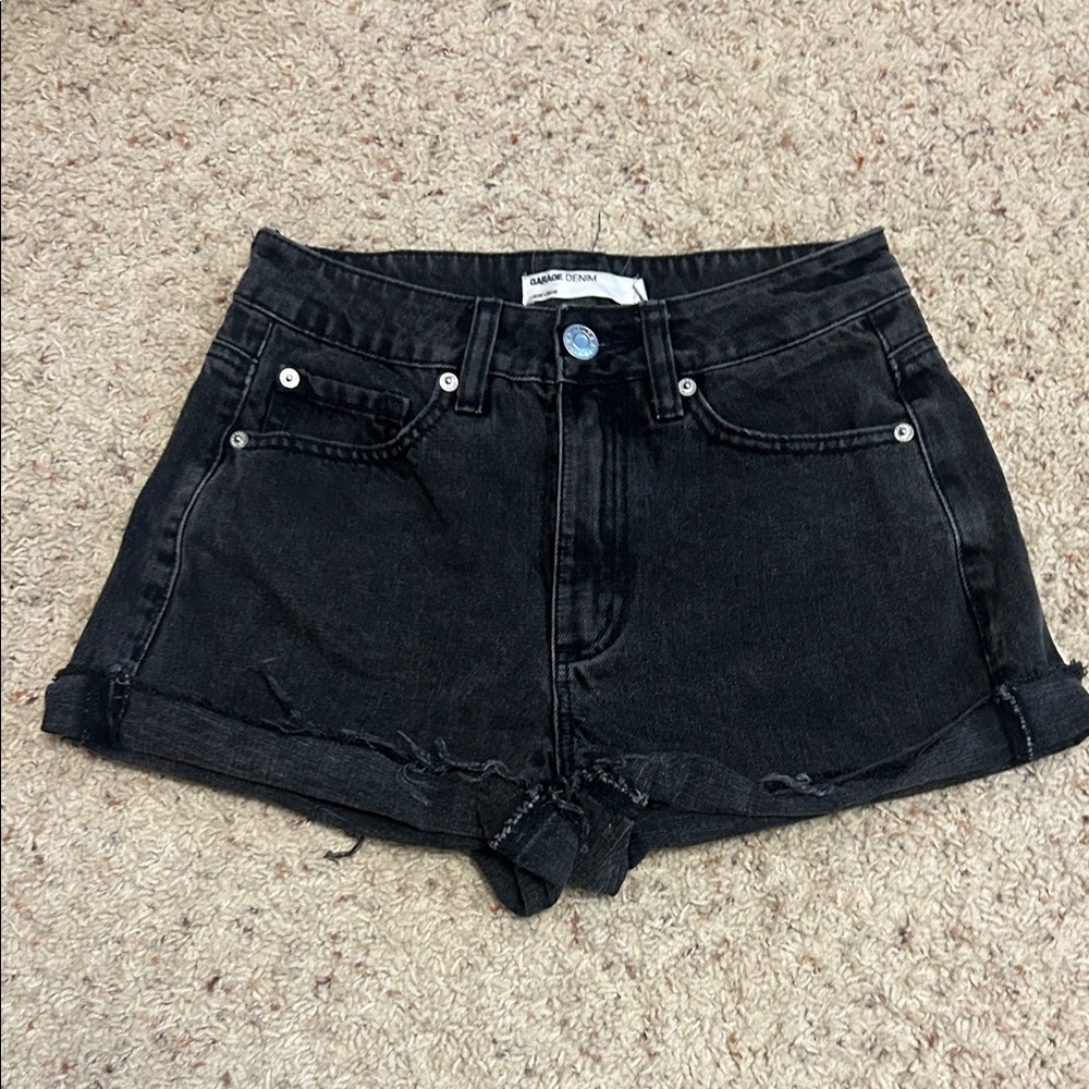 Garage Black Jean Shorts